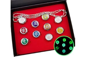 Miotlsy Anillos de Anime, Juego de anillos de Anime en caja Anime anillos Anime Akatsuki Cosplay Glow Rings Collar Ring Collar Set Cosplay Anime Ring con Caja 12Pcs