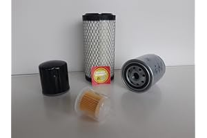 MOTOR FUN SPORTS Filter - Set passend für Kubota GR1600 GR2100 GR2120 Ölfilter, Luftfilter, Kraftstofffilter, Hydraulikfilter
