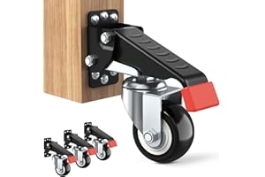 ‎SPACEKEEPER SPACEKEEPER Werkbank Caster Kit 300KG mit multi-mounting Optionen, Möbelrollen Schwerlastrollen Transportrollen für Werkbänke, Maschinen und Tische, 4 Stück