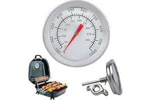 Rehomy 1 termometro da cucina in acciaio inox, con quadrante da 52 mm, termometri per barbecue e barbecue, temperatura di cottura, temperatura per fumatori 50-500 ℃ per la casa e la cucina