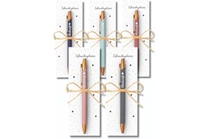 ‎MILABOO Milaboo® Glücksstifte Inspiration – 10er Set in 5 Farben (je 2 Stück) | Geschenkstifte, Mitgebsel & Ideenbegleiter – fertig verpackt zum Verschen (10er Set Inspiration)