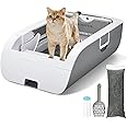 Smart Cat Litter Box Self Cleaning for Multiple Cats, No Scooping Self Cleaning Cat Litter Box