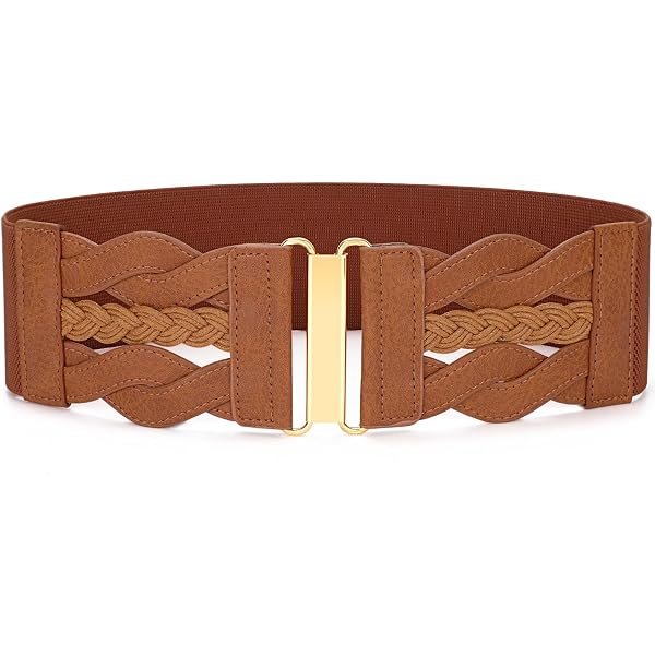 Cintura Elastica VONMELLI Per Donna: Modello Vintage Con Fibbia Dorata, Comoda E Larga (taglia 3XL, Fino A 120 Cm)