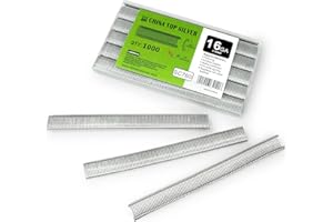 KIMSING 16 Gauge verzinkte Hog Ring Klammern, 12.5mm Krone, 1000PCS/Pack, C-Typ Klammern für pneumatische Hog Ring Zange in Käfigen, Zäune, Befestigungen