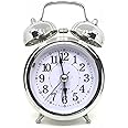 Estilo radium Dial Vintage Look Bending Glass Table Alarm Clock With Night Led Display