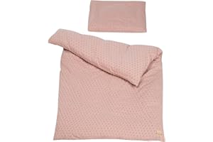 roba Kinderbettwäsche Lil Planet 100 x 135 cm - 2-teiliges Bettwäsche Set - Bio Baumwolle - GOTS und Oeko-Tex 100 zertifiziert - Rosa / Mauve
