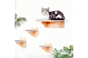 SUDADERA Mur d'escalade pour chat - Hamac mural pour chat - Avec escalier pour chat - 4 pièces - Hamac XL extra stable et grand - Arbre à chat mural stable