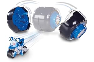 Le playset Ricky Zoom Loop Super Booster, Lanceur De Moto à Vitesse Supérieure, Avec Une Figurine De 7,6 cm Et Un Lanceur De Vitesse, Motos Jouets Se Tenant Seules Pour Enfants 3 Ans+
