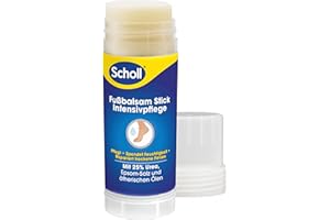 ‎DR. SCHOLL'S Scholl intensiv pflegender Fußbalsam Stick, zur Reparatur sehr trockener und rissiger Fersen, intensiv feuchtigkeitsspendend für gesunde Füße mit 25% Urea, Epsom-Salz und ätherischen Ölen, 70g