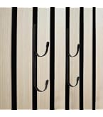 Lot De 10 Crochets Doubles Pour Panneaux Acoustiques - Noir - 13 Mm - Acier Carbone - Avec Vis Et Chevilles