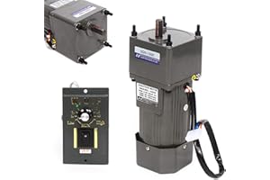 AOHUADA Getriebemotor Elektromotor Wechselstrom 90W 220V Einphasig Hohe Drehmomente Einstellbarer mit Drehzahlregler, 1:100(100K), 13.5U/min
