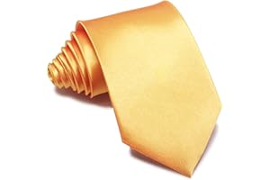 MAIANY Cravatte Uomo, Classica Cravatta Satin 8 cm in Disegno Monocromatico, Classica Cravatta da Matrimonio per Ufficio o Occasioni Festive