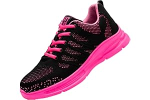 ZHENSI Scarpe Antinfortunistiche da Donna Scarpe da Lavoro con Punta in Acciaio Scarpe da Lavoro Estive Leggere E Traspiranti