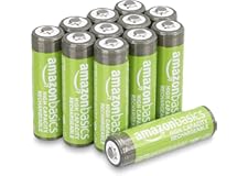 Amazon Basics AA-Batterien mit hoher Kapazität, wiederaufladbar, 2400 mAh, vorgeladen, 12 Stück
