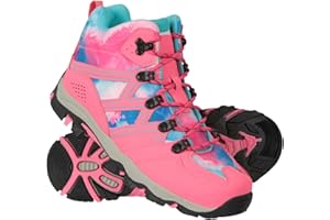 Mountain Warehouse Oscar Kids Walking Shoes - Suede Running Shoes for Boys and Girls, Stable Grip, Lined Trekking Shoes, Strong Sole, Soft, Ankle High