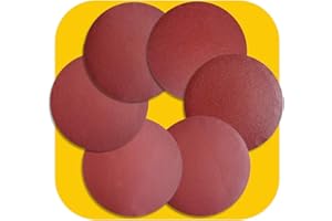 TPMAX 60 PCS 150mm NO-Hole PSA Aluminum Oxide Sanding Disc, Self Stick(10 Each of 60 100 150 180 240 400)