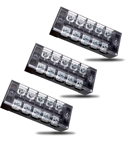 6 Stks 12 Posities Dual Rijen Overdekte Schroef Klemmenblok 600 V 15A 6 Stks 12 Posities Dual Rijen Overdekte Schroef Klemmenblok 600 V 15A