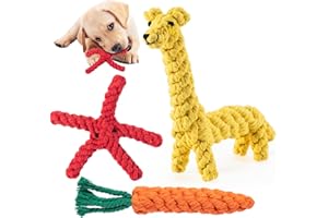 Mezere Puppy Chew Toys from 8 weeks Puppy Teething Toys for Puppies Tough Dog Toys Indestructible Giraffe Puppies Toy for Boredom
