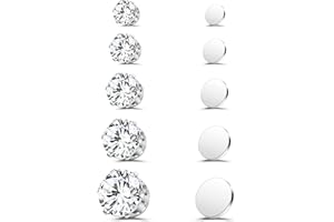 AoedeJ 3 Pairs Magnetic Clip On Earrings - No Piercing Studs for Men, Boys & Kids