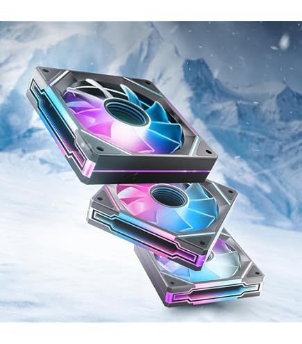 3-Pack 120mm Infinity Mirror ARGB PC Fans - PWM RGB Case Fans With Mirror Lighting 600-1800RPM