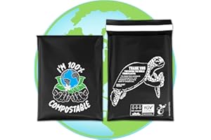 GREEN PLANET PACKING Compostable Mailing Bags,Biodegradable Mailing Bags,Eco Friendly Mailers 12 x 16" (30.5 x 40.5 cm) |50PK|