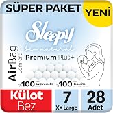 Sleepy Bio Natural Premium Plus Airbag Comfort S&uuml;per Paket K&uuml;lot Bez 7 Numara Xxlarge 28 Adet