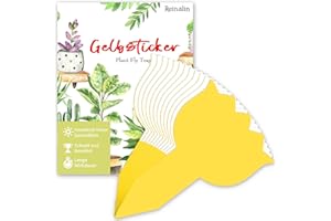 Reinalin Trauermücken Bekämpfen Gelbsticker 12 Stück - Gelbtafeln Trauermücken gegen kleine fliegen in Blumenerde - Einfache Anwendung