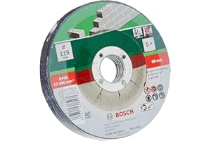Bosch Accessories 2609256334 Assortiment de disques à tronçonner à moyeu déporté pour Matériaux Diamètre 115 mm Diamètre d'alésage 22,23 Epaisseur 2,5 mm 5 disques