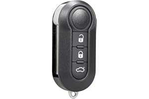 XIEMINLE Schlüsselgehäuse 3-Tasten kompatibel mit FIAT-Modellen Grande Punto FIAT 500 Panda Punto Bravo Stilo Ducato, Gehäuse für Autoschlüssel mit weißen Tasten