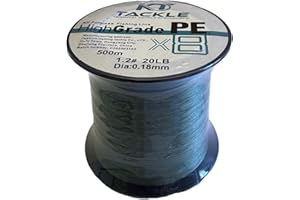 KT Tackle Fishing Line 20lbs, 8 strand braid, 500m, 0.18mm diameter line