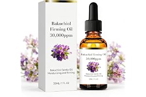 Bakuchiololja, premium 30 000 ppm kallpressat ansiktsserum, minskar fina linjer, återfuktar, stärker och kämpar mot åldrande, lämplig för alla hudtyper (1 st)