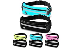 CREADY® 2x1 Marsupio Running Uomo e Donna | Porta Cellulare Corsa Impermeabile e Regolabile | Marsupio Sportivo con Grande Capacità | Accessori Running Perfetti per Tutte le Taglie (Blu)