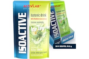 Activlab izotoniczny napój izotoniczny | z rododiolą | elektrolitami | witaminy z grupy B | 20 x 31,5 g | herbata z trawy cytrynowej | 500 ml napoju | poręczna saszetka | 3 testy laboratoryjne | bez