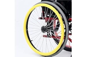 YYDDS 1 Paar Rollstuhl-Greifreifen-Abdeckungen, 24 Zoll / 22 Zoll Hinterrad-Sportrollstuhlabdeckung, Rutschfeste, Verschleißfeste Handschubabdeckung, Silikon-Handschubabdeckung [Energieklasse A],B,24 inch