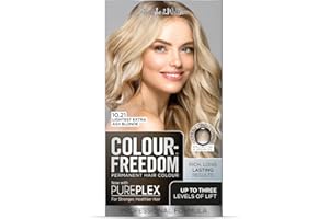 Colour Freedom Lightest Extra Ash Blonde Permanent Hair Colour. Formulated with PurePlex to Protect, Restore and Nourish. Up to 3 Levels of Lift. 10.21 Extra Ash Blonde. By Knight & Wilson