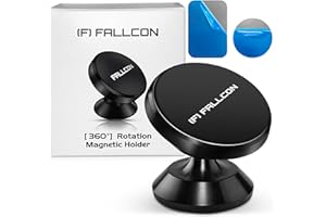 FALLCON F Fallcon Iman Coche Movil,Soporte Imán Magnetico para Salpicadero 360° Rotación Universal Soporte con Adhesivo 3M,Soporte Teléfono Magnético Sostenedor para iPhone Samsung Móviles Dispositivo GPS