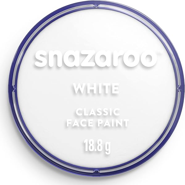 Snazaroo - Pittura Per Viso e Corpo, Trucchi da Viso per Travestimenti, per Bambini e Adulti, 18ML, Colore Bianco - 1