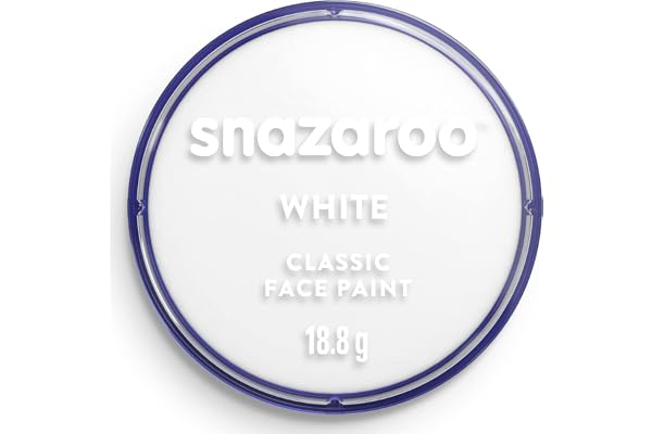 Snazaroo - Peinture Pour Visage et le Corps, Maquillage Pour Visage et Déguisement, Pour Enfants et Adults,Fard 18 ML, Couleur Blanc