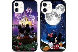 Omyzo [2 pezzi] Custodia per iPhone 15 Pro 6,1",Carino Cartone Animato Modello Antiurto Protezione Custodia con Tutto Il Corpo Tocco Morbido Setoso Silicone Cover per iPhone 15 Pro