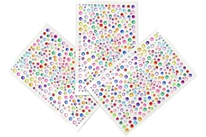 FENGYANG FENGYING 3 Fogli Brillantini Make Up,Brillantini Viso,Glitter Make Up,Strass Make Up Brillantini,Brillantini Adesivi e Occhi per Festival e Decorazioni per Nail Art-975PCS