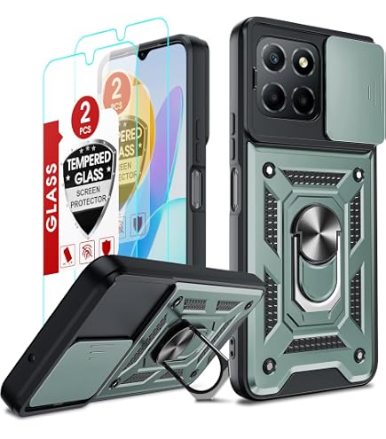 Coque pour Honor X6/Honor X8 5G/Honor 70 Lite, Housse étui en Cuir Antichoc avec Motif Losange