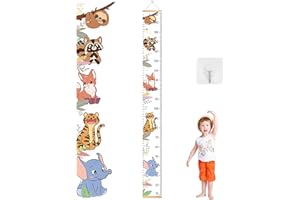 ANFUXT Grafico Altezza Bambini, Crescita Tabella Misurazione Tela Metro Parete Righello, Bambini Altezza Misura Grafico, Righello Altezza per Bambini da Appendere per Bambini, Ragazzi, Ragazze 190cm * 20cm