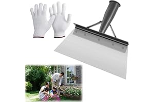 BLKEER Multifunctional Cleaning Shovel, Cleaning Shovel for Weeds and Moss, Garden Shovel, Weed Remover Tool, Weeding Planting Farm Weeding Tool - 21CM + Gloves (Handle Not Included)
