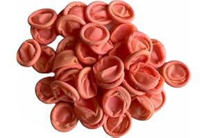 BUZZUFY Antystatyczne lateksowe gumowe palce różowe zegarmistrzowie rozmiar L 100 szt