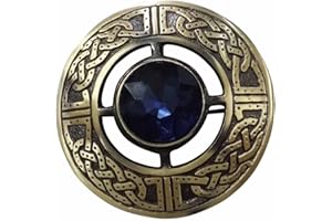 HOUSE OF HIGHLAND 77 Broche pour homme en forme de mouche celtique écossaise plaquée en pierres de différentes couleurs