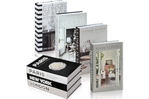 Cnwinu Foldable Fake Book Accessories 7Pcs,Fashion Decorative Home Accessories Ornaments For Living Room, Shelves Display Books For Office,Home Decor,Coffee Table Decor.Book Storage Decoration