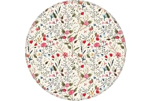 Hosimoln tapis de souris rond avec impression HD, dessous en caoutchouc antidérapant, bord cousu, texture de qualité supérieure pour ordinateur portable-22 cm