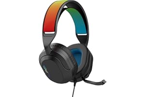 JLab Nightfall Over Ear Wired Gaming Headset - 3.5mm Jack Gaming Headset with Mic for PC/Xbox/ PS5/ PS4/ Nintendo Switch - 50mm Driver, Cloud Foam Cushions & Sound Isolating Inner Shelf