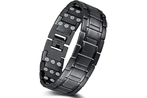 ‎JERACOL Jeracol Lymphdrainage Reines Magnetarmband Herren, Reduziert Schmerzen und Arthritis Titanstahl Magnet Armband Heilung Herren,verstellbares Armband und Schmuck-Geschenkbox Magnetarmband Energetix