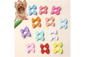 cuhair 24 lazos para el pelo de perro, pequeños accesorios para el pelo hechos a mano, para cachorros, gatos, gatitos, conejos, peluches, caniche Yorkshire, accesorios de aseo para perros malteses (C)